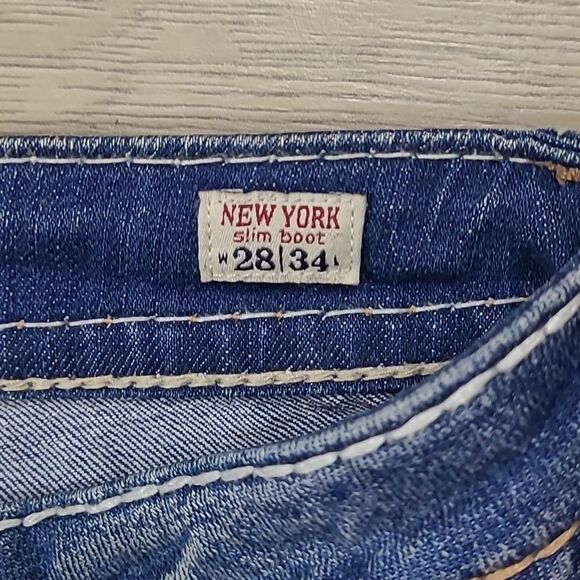 MEK DNM FOR BUCKLE LAS TUNAS BOOT CUT DENIM JEANS size 28 - Picture 6 of 10